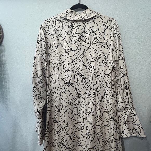 NEW Jonathan Simkhai Lee Linen Blend Midi Dress Painted Floral Size 10 Old Money - Picture 13 of 13